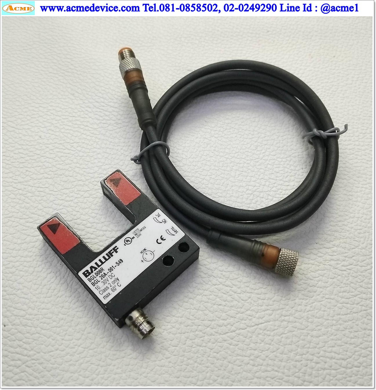 Photoelectric Sensors Fork Sensor Balluff รุ่น BGL 20A-001-S49, BGL000R, PNP NO/NC, Connector, M8x1-Male, 3-pin