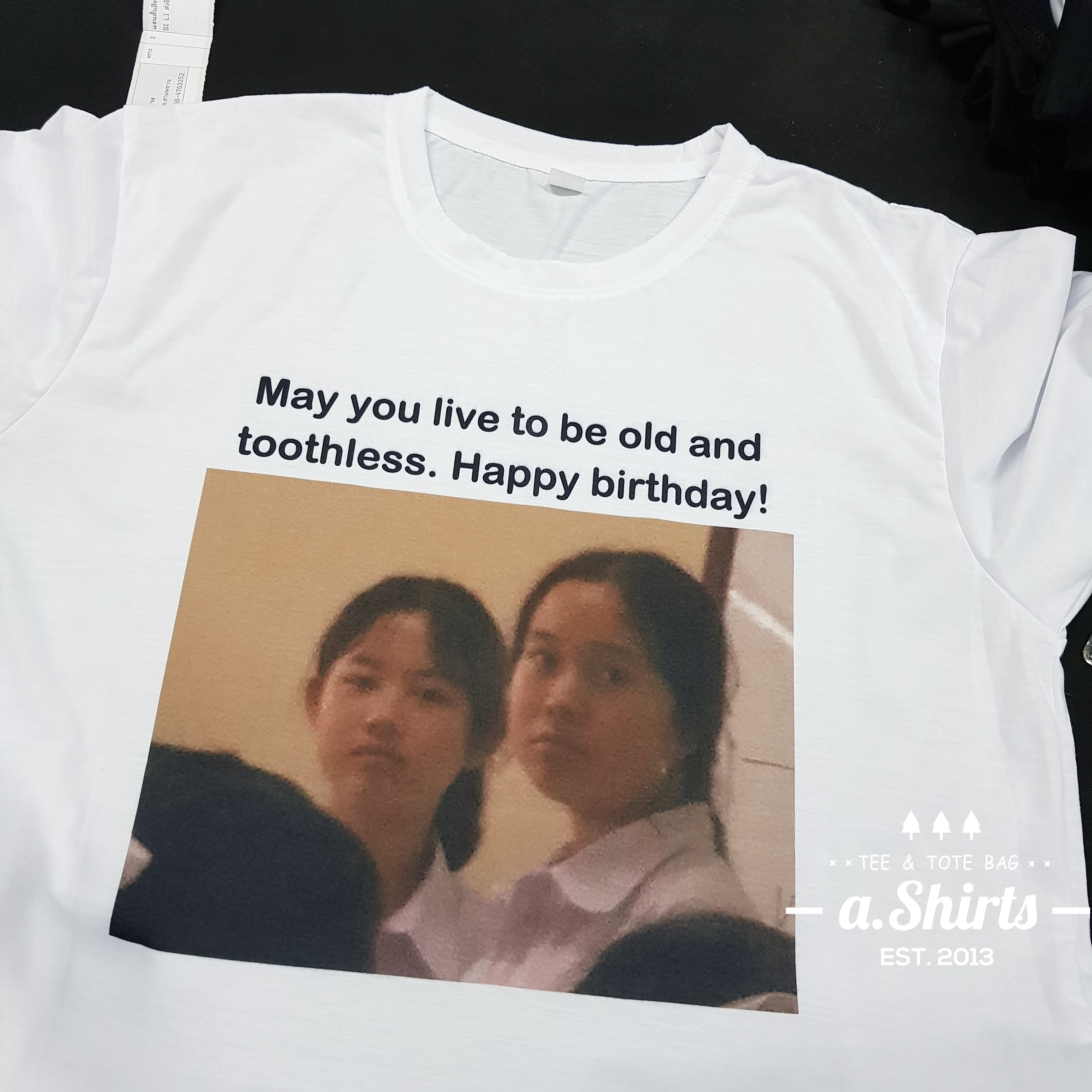 เสื้อยืดสั่งทำ ลายหน้าตัวเอง หน้าแฟน หน้าน้องหมา หน้าน้องแมว