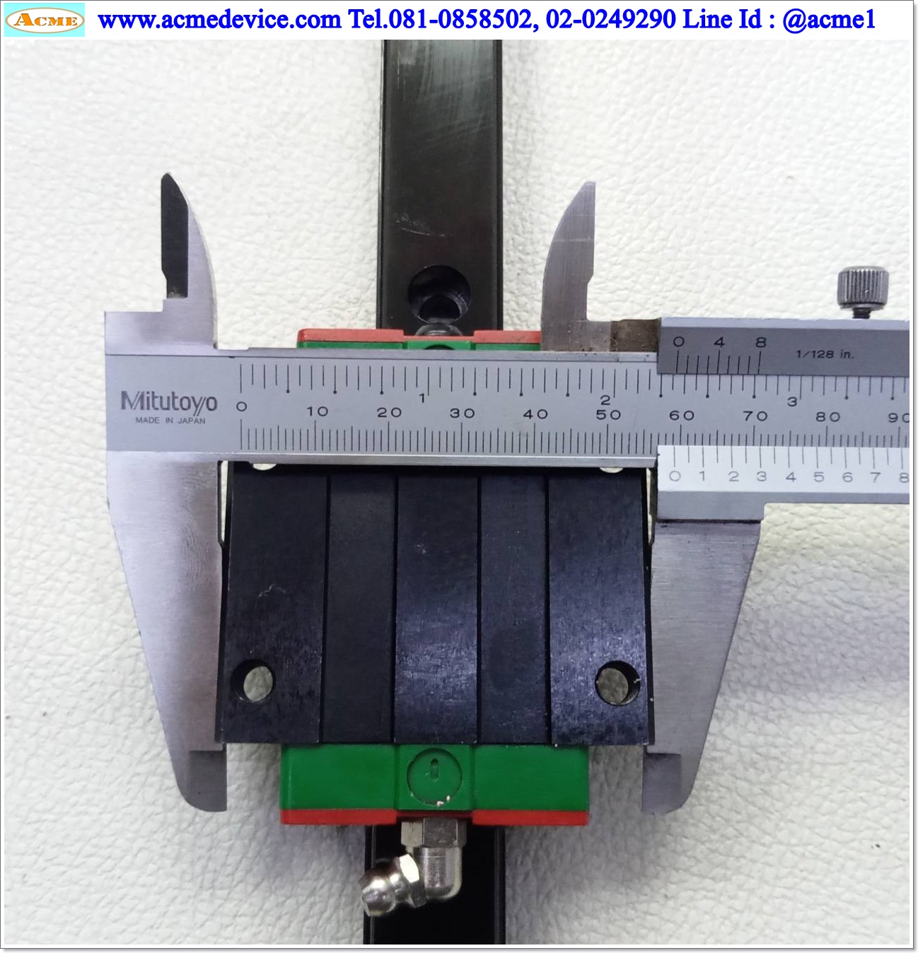Linear Block and Rail Hiwin รุ่น EG20, รางสไลด์ขนาด 20 mm x 350 mm. (ดำ)