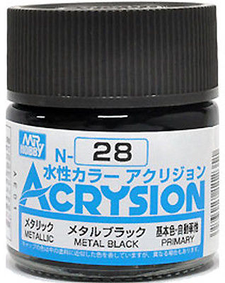 ACRYSION N28 METAL BLACK สีดำโลหะ สีทาหรือพ่นสุตรน้ำ