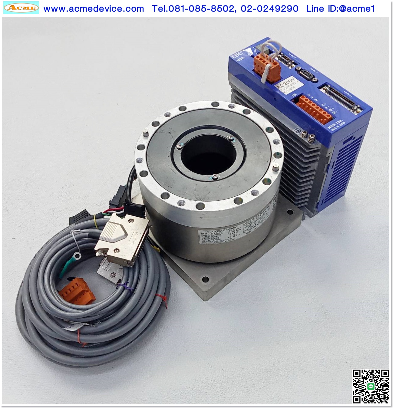 Direct Drive Servo NSK รุ่น M-EDC-PS3030AB502 & Motor Megatorque M-PS3030KN002, 2.70A, 314W, 10Nm