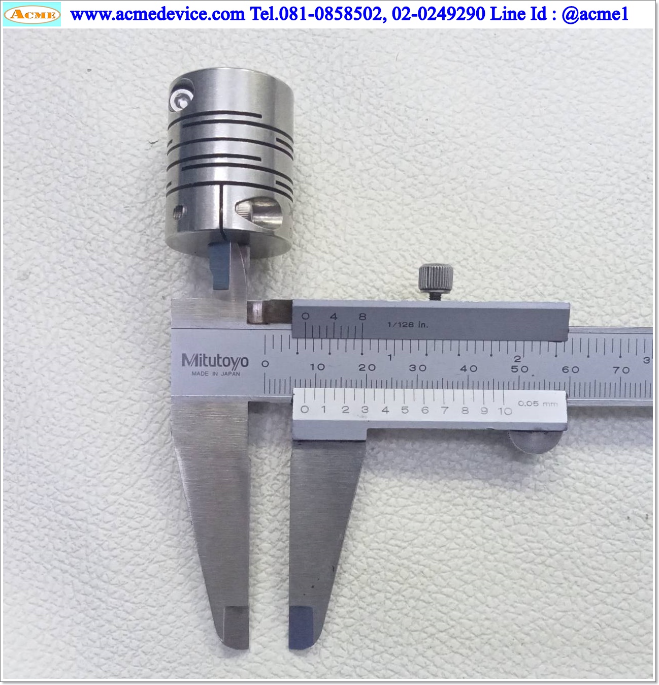 Coupling NBK ขนาด ID 8/10mm, OD 25mm, L 31mm,MSTS-25C, Stainless, Slit Coupling