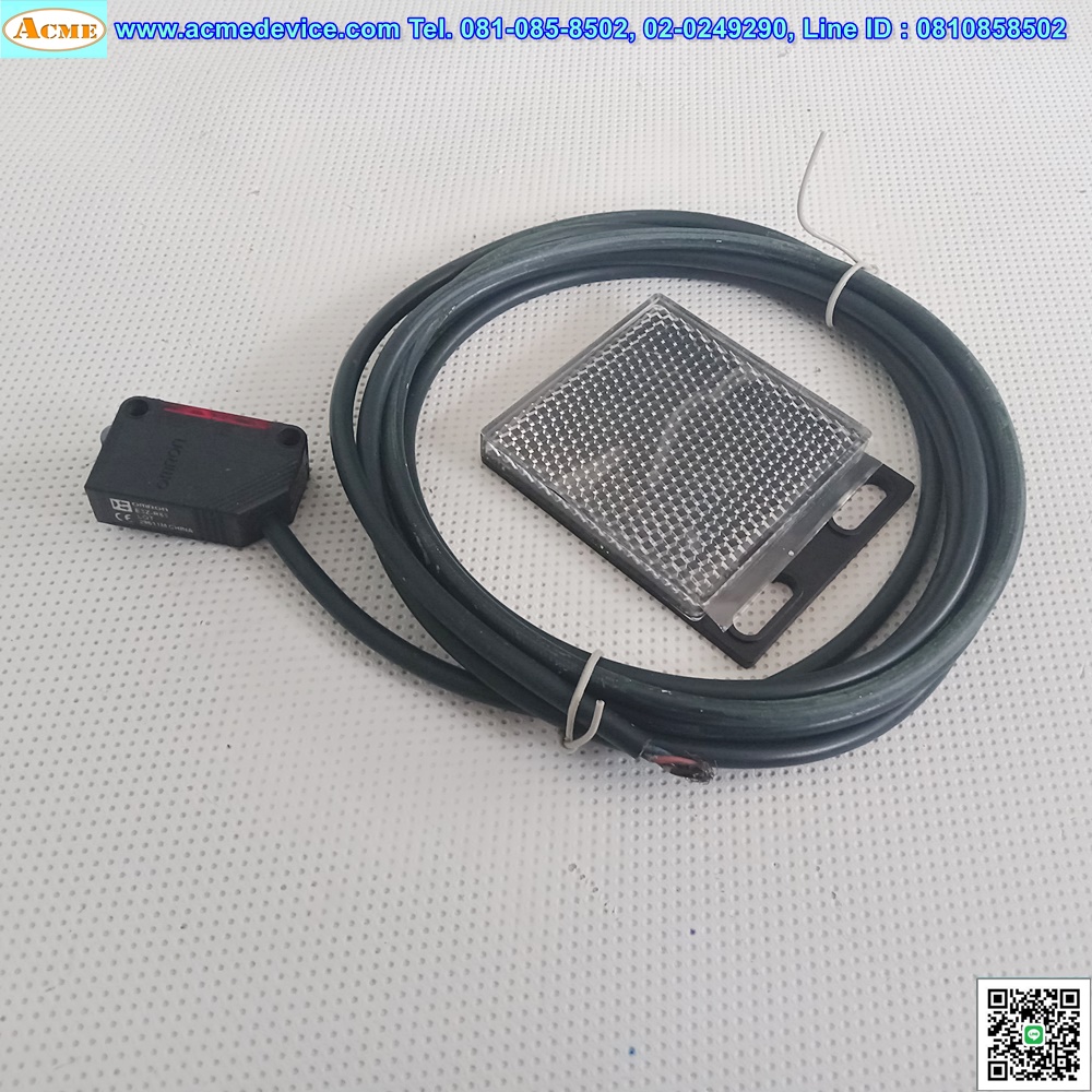 Photoelectric Omron รุ่น E3Z-R61, ระยะ 100 mm. - 4 m. (ใช้แผ่นสะท้อน, NPN, L-ON/D-ON)
