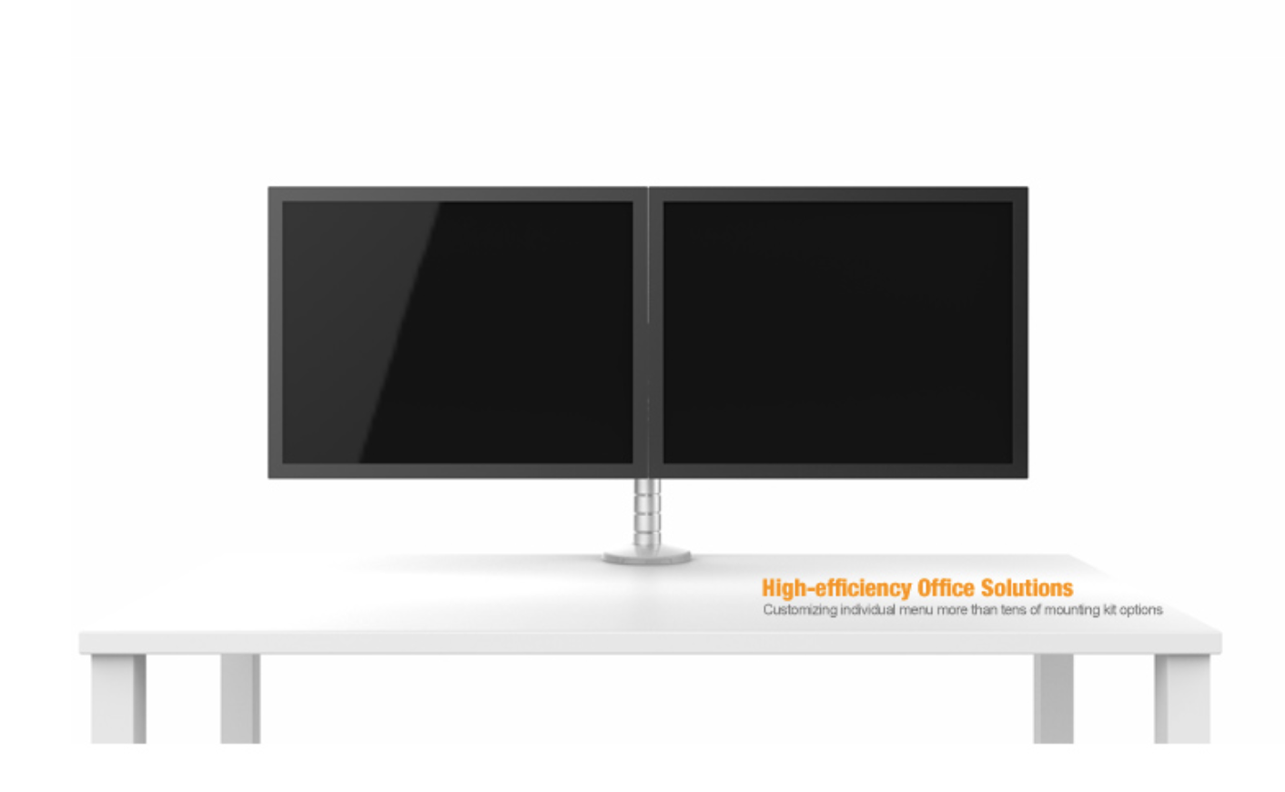 ขาตั้งจอคอมพิวเตอร์สำหรับ 2 จอ วัสดุอลูมิเนียม แข็งแรง ราคาถูก