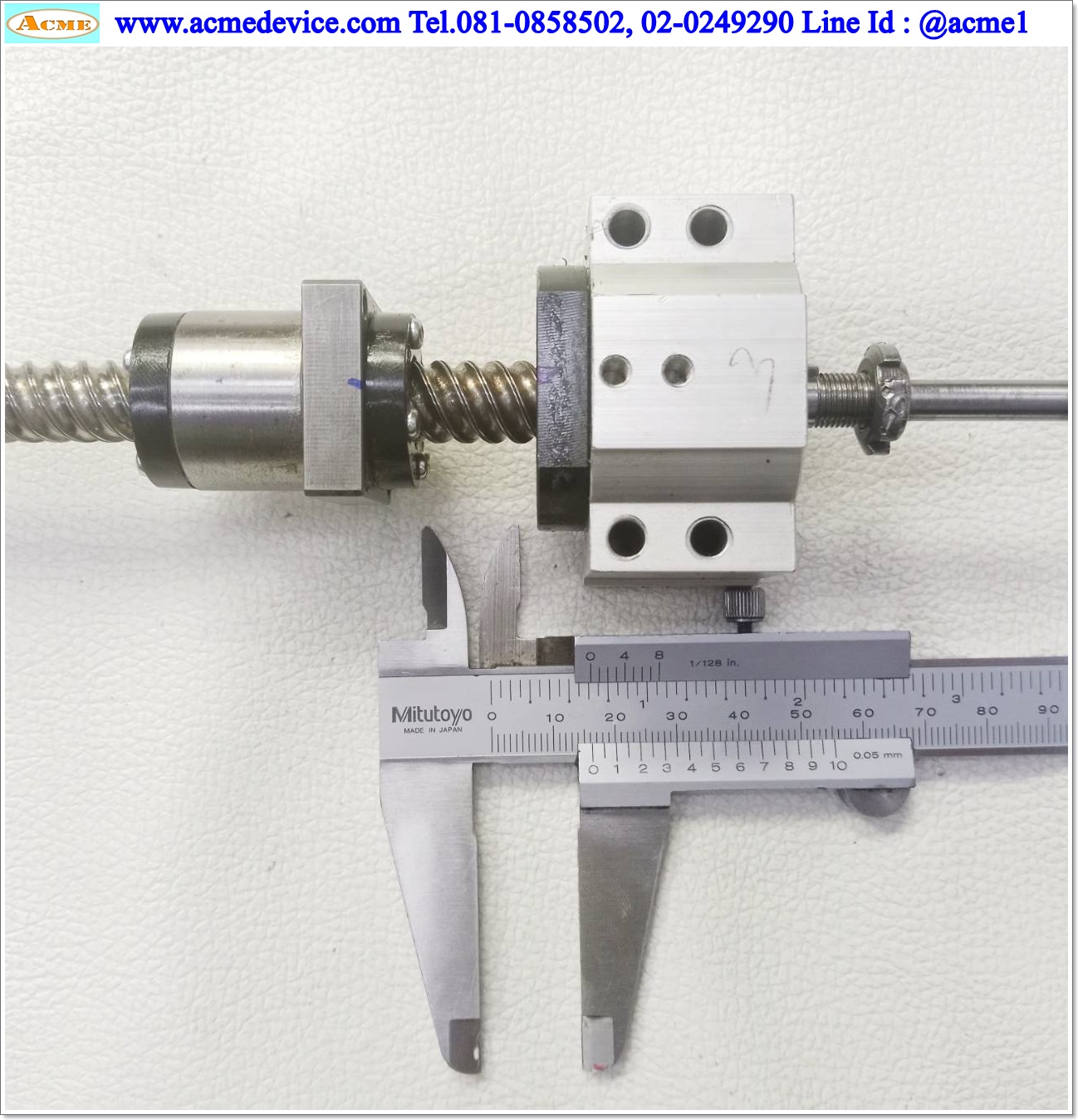 Ball Screw ??? รุ่น ???, ขนาดเพลา 12 mm.x 910 mm., Stroke 770 mm., Pit 16 mm.