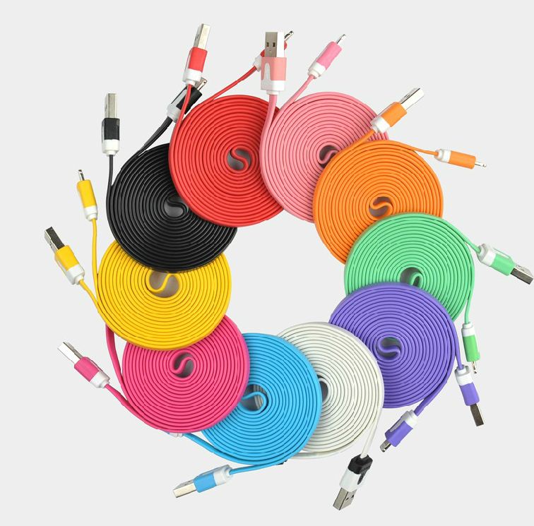 สายชาร์จ USB (แบน) สำหรับ iPhone ยาว 3เมตร