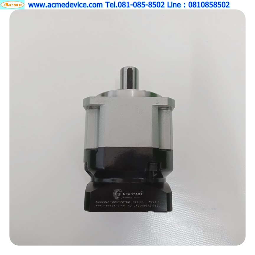 Gear Head Newstart รุ่น AB090L1-004-P2-S2, Ratio 4:1 (เพลาเข้า 19 mm. ออก 22 mm.), for 750w (A)