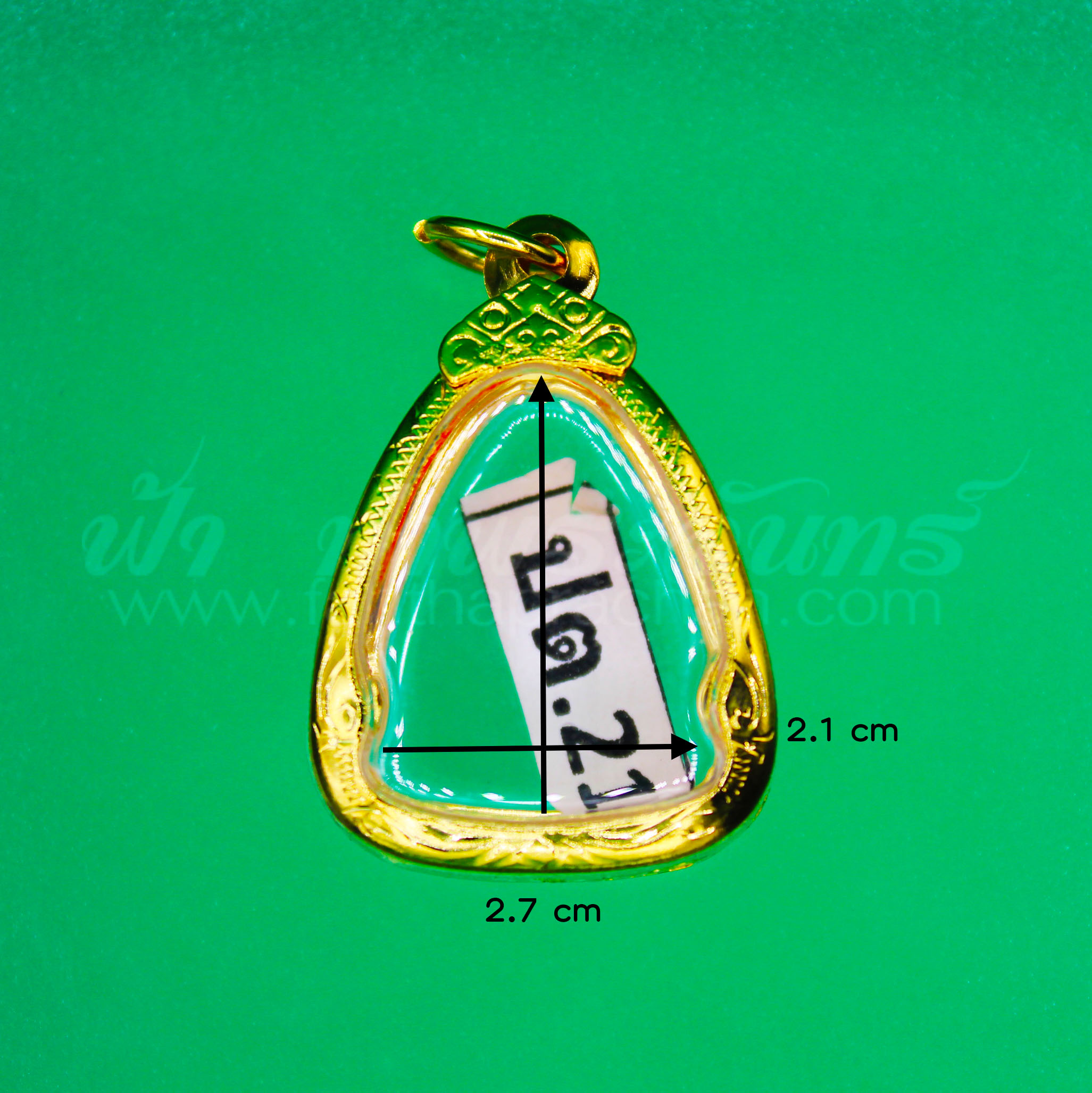 ตลับปิดตา ทองเหลือง แกะลาย ชุบทอง