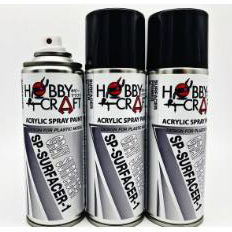 HOBBYCRAFT SP-SURFACER GRAY สเปรย์รองพื้นสีเทาเบอร์ 1000 เกรดโมเดลสีเทา ฝีมือคนไทย สีพ่นโมเดล