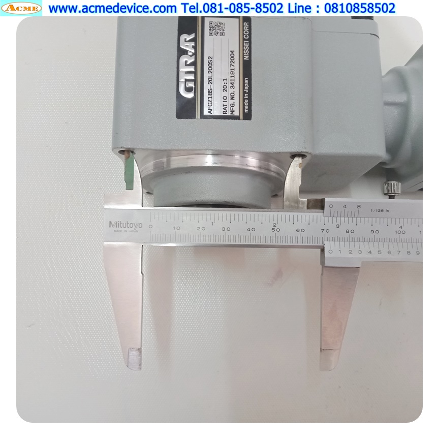 Gear Head GTR-AR รุ่น AFCZ18S-20L200S2, Ratio : 20:1 (เพลาเข้า 14 mm., ออก 18 mm.), for 200w 400w