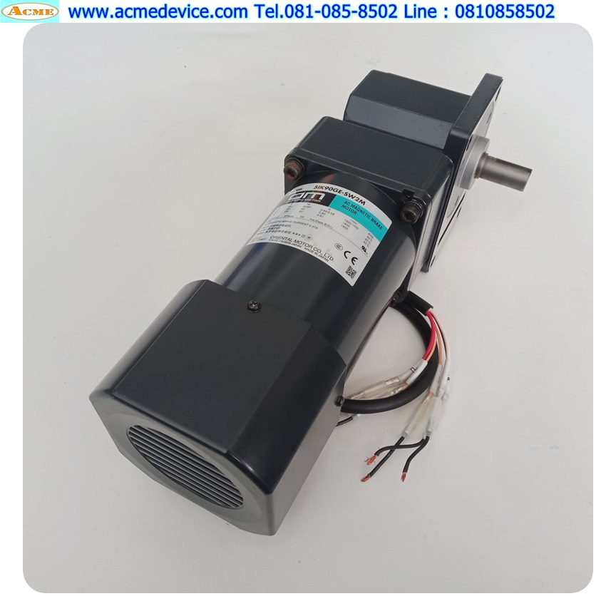 1Phase Induction Motor Oriental รุ่น 5IK90GE-SW2M, 90W, 220V, AC Magnetic Brake & Gear Head รุ่น 5GE5RA Ratio 1:5