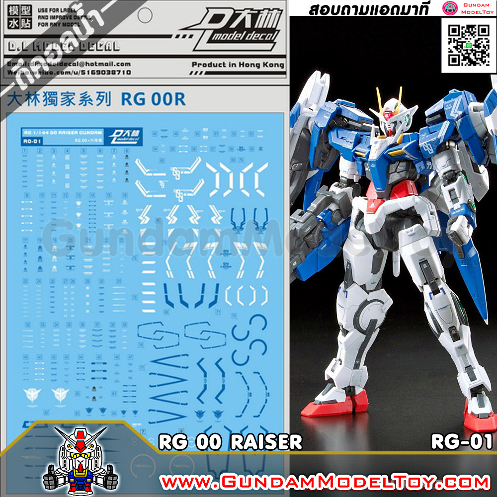 RG 00 RAISER WATER DECAL ดีคอลน้ำดับเบิ้ลโอ ไรเซอร์