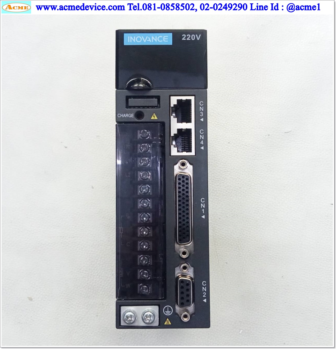Direct Drive Servo Inovance รุ่น IS620PS2R8I-DDR, 400W & Motor MP1-112F10AB-U333X, 550RPM, 10.5Nm
