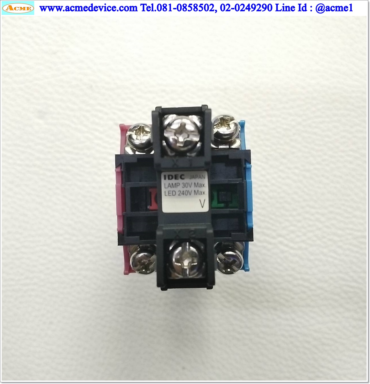 Pushbutton Switch Idec รุ่น ALW series, 1 NO 1 NC, ขนาด 22 mm (ฺฺBlue)