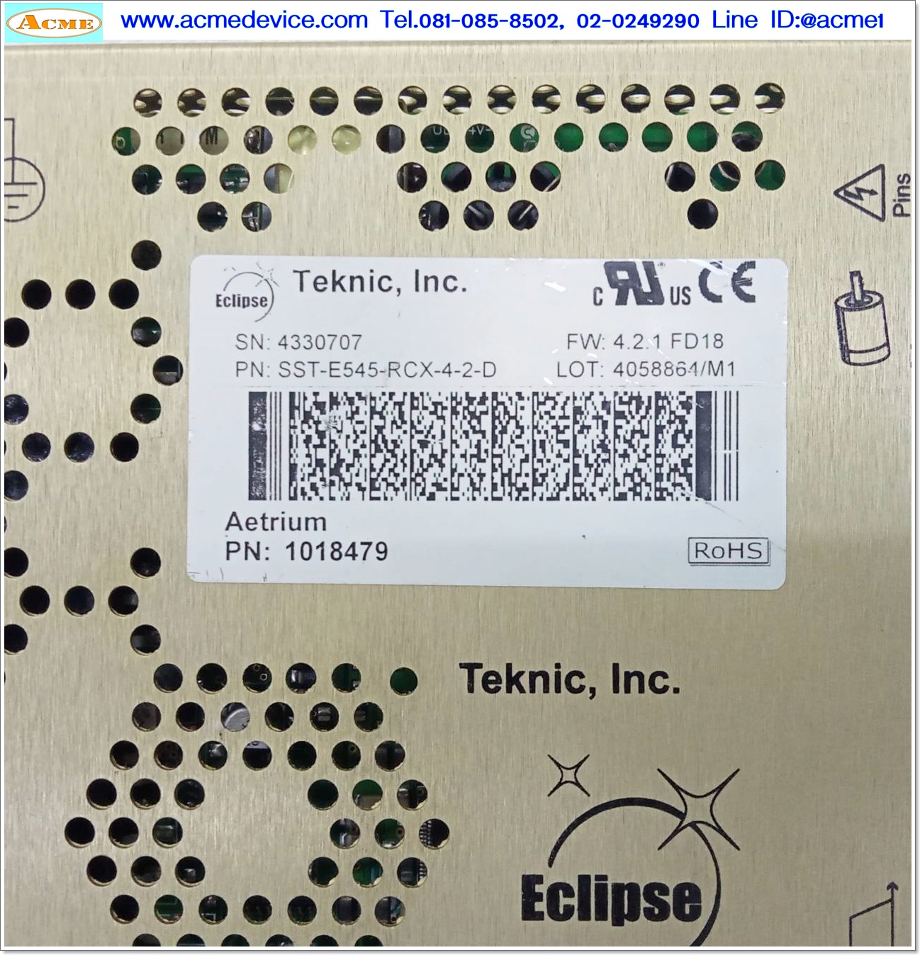 Servo Drive Teknic รุ่น SST-E545-RCX-4-2-D & Motor M-3411P-LN-20D, 20-90 VDC