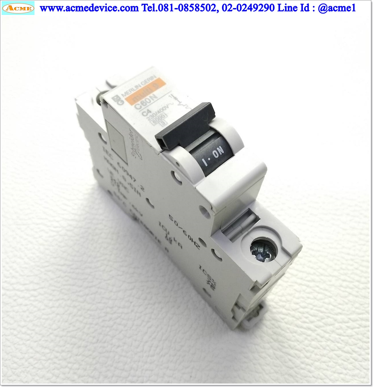 Breaker 1P Merlin Gerin รุ่น Multi9, C60N C4, 4A