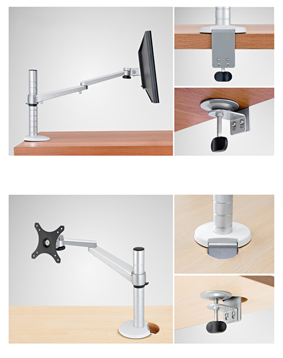 แขนยึดจับมือถือ แท็บเล็ต 12.9" แบบยึดขอบโต๊ะ แข็งแรงทนทาน (รุ่น OA-2S B)