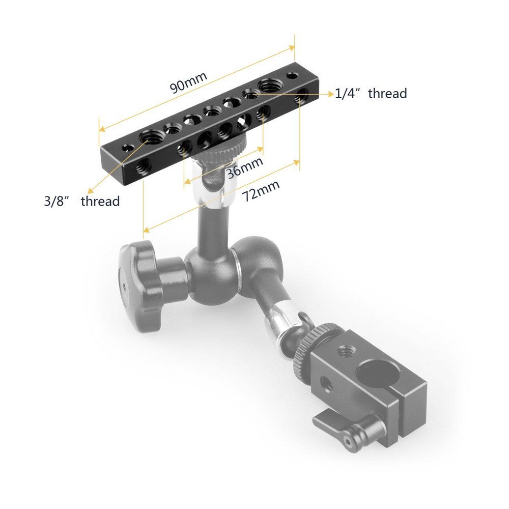 SMALLRIG® Cheese Bar with 1/4 Inch and 3/8 Inch Screw Hole 1091 (ByOrder รอสินค้า2-3วัน)