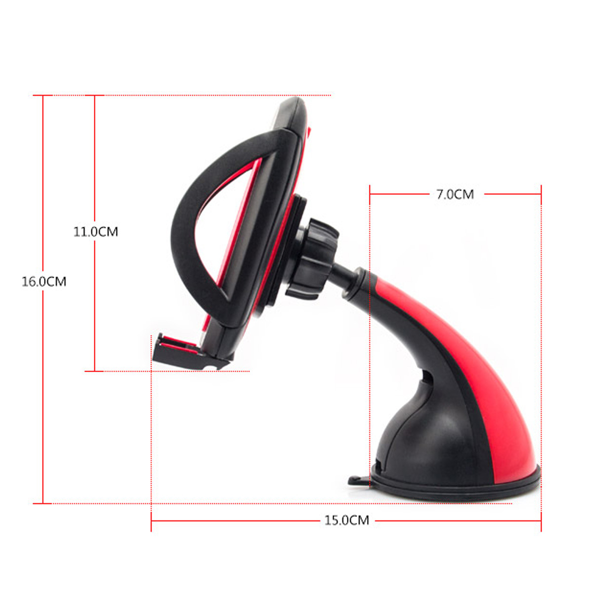 ที่หนีบ/จับ มือถือในรถ แบบดูดติดกระจกรถยนต์ คุณภาพเยี่ยม( สีเหลือง)