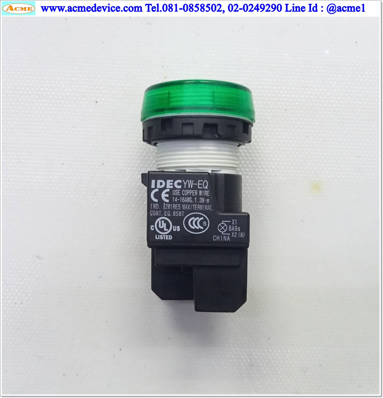 Pilot Lamp Idec รุ่น YW1P-1EQ4G, 24V
