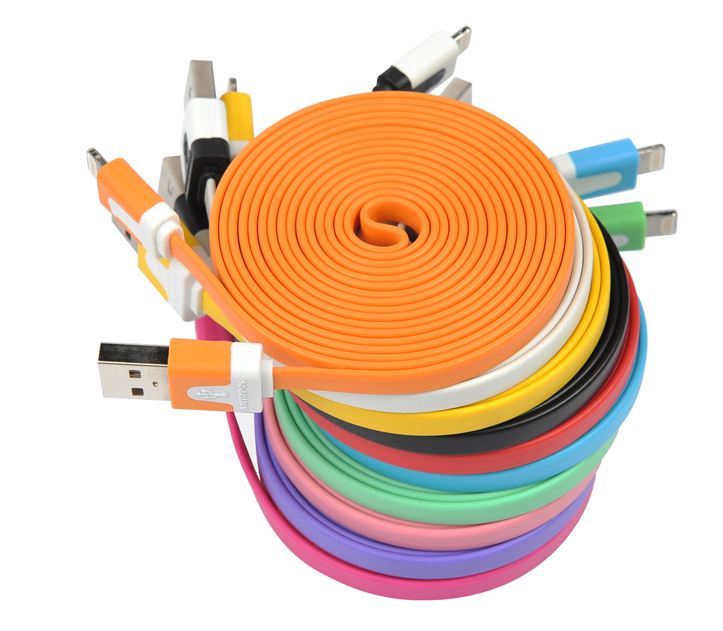 สายชาร์จ USB (แบน) สำหรับ iPhone ยาว 3เมตร