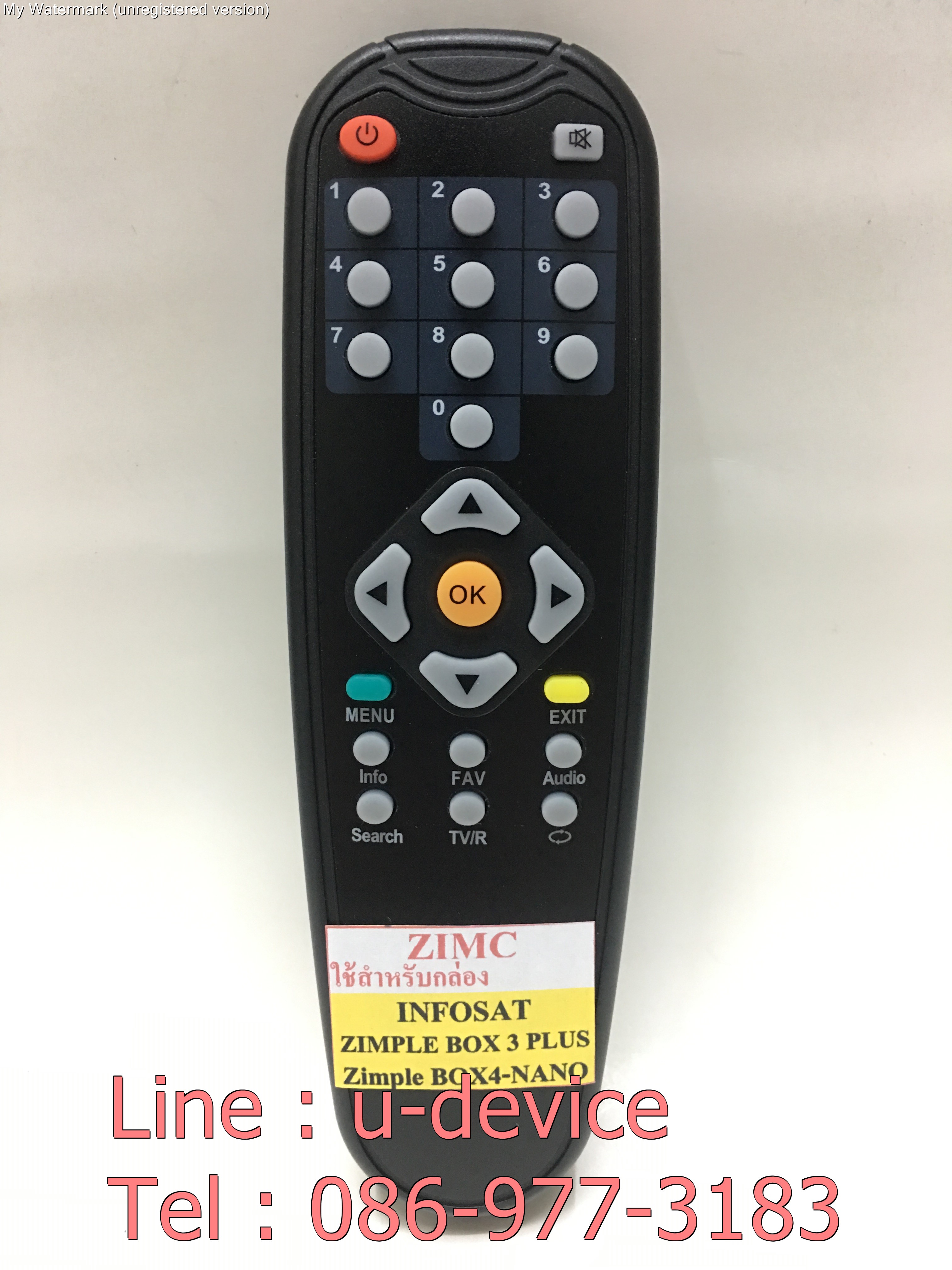 รีโมทกล่องทีวีดิจิตอล Infosat Zimple Box รุ่น Nano PLUS