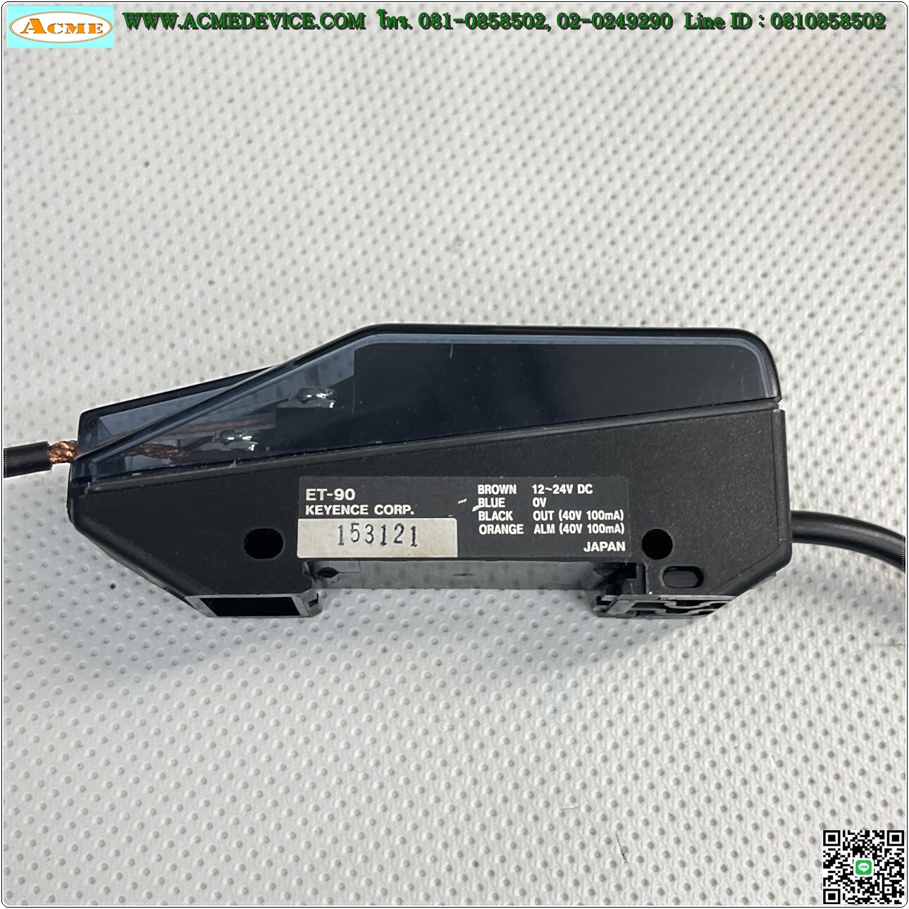 Proximity Amp Keyence รุ่น ET-90 + ET-110, M10, ระยะ 2mm, NO, NC, NPN, Shielded, Inductive