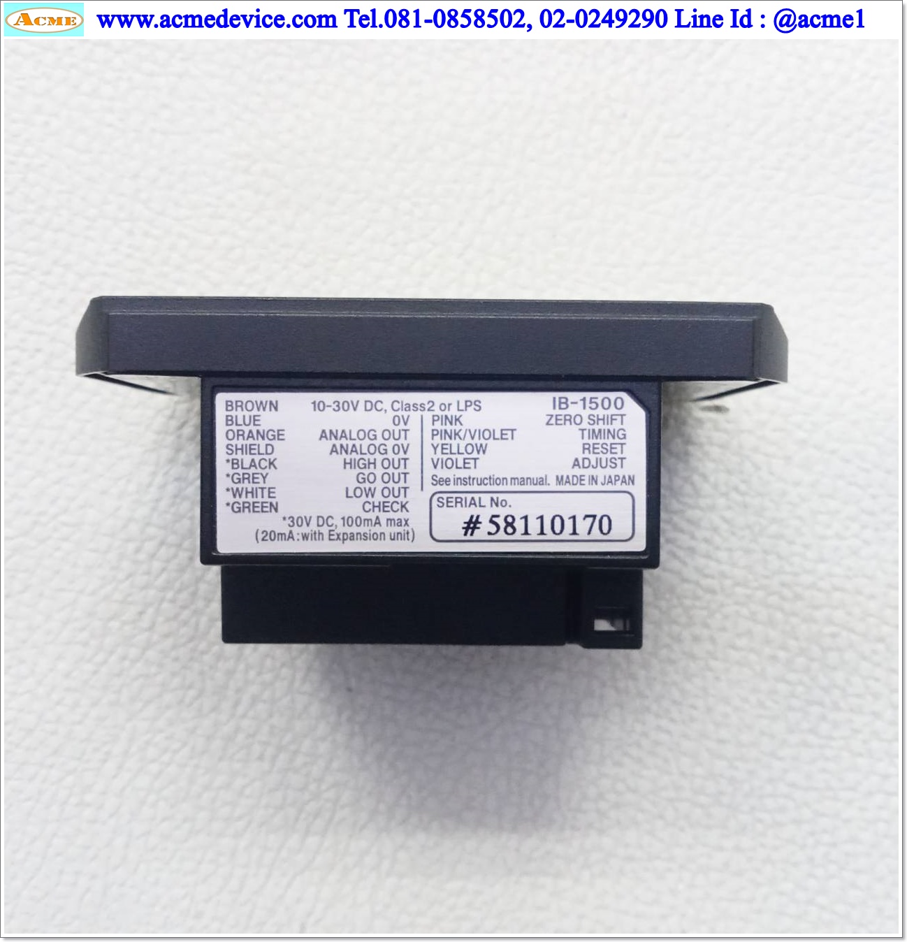 Laser Amp Keyence รุ่น IB-1500, Output NPN, PNP, Analog Out