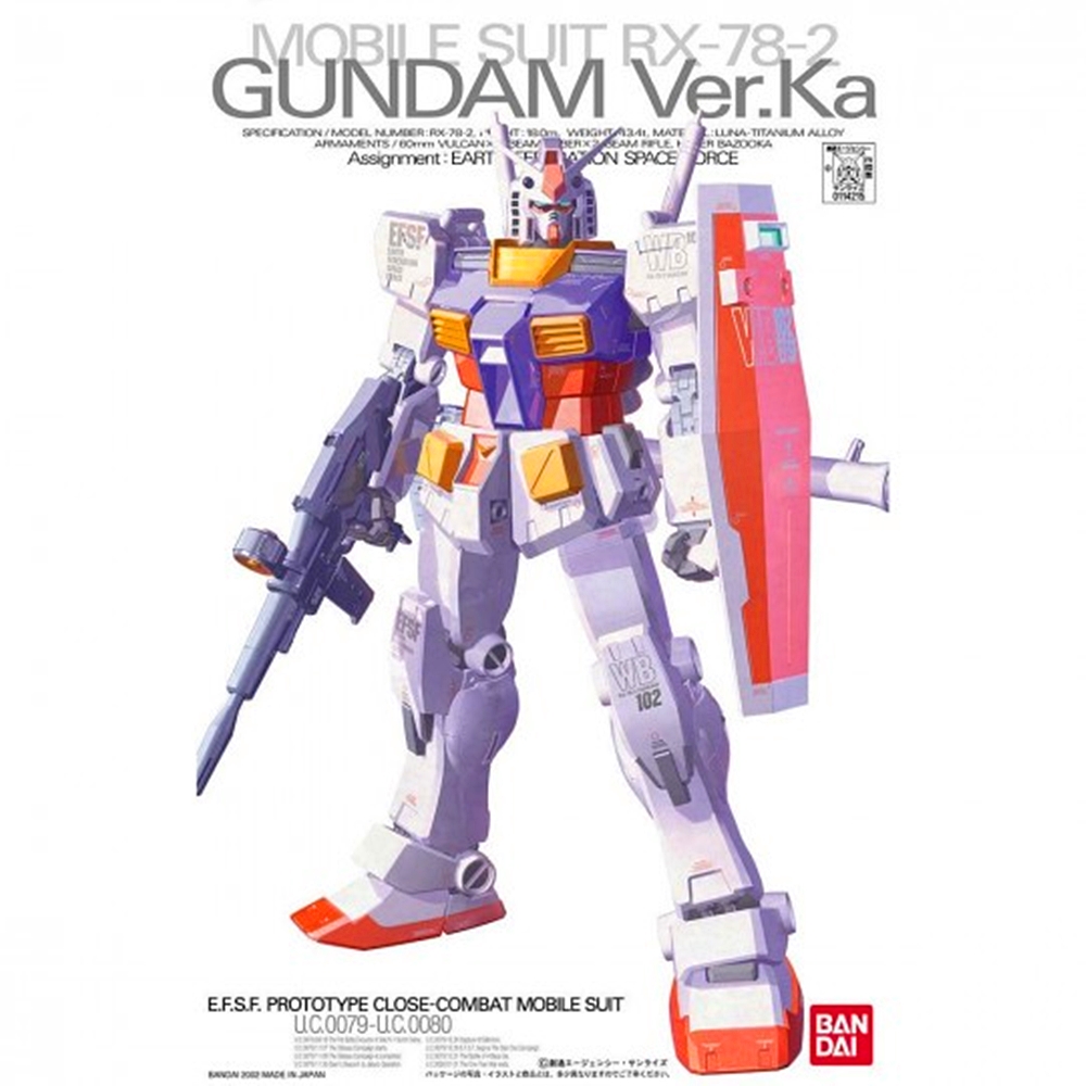 BANDAI GUNPLA MASTER GRAGE MG 1/100 RX-78-2 GUNDAM VER KA โมเดล กันดั้ม กันพลา GundamModeltoy