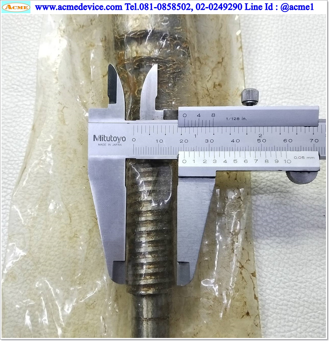 Ball Screw NSK รุ่น W2002WF-26PKI, ขนาดเพลา 20 mm. x 340 mm., Stroke 155 mm., Pit 4 mm.
