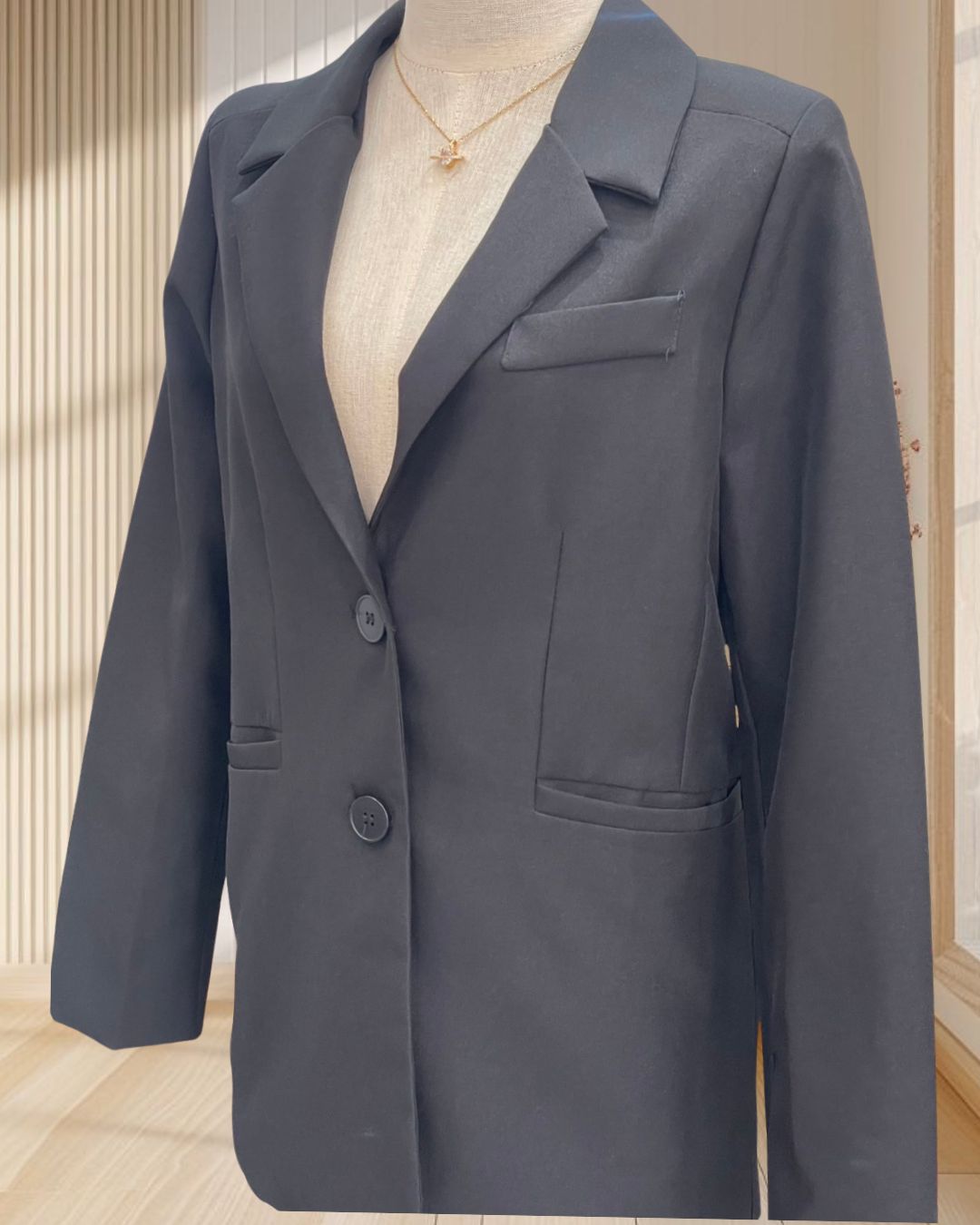 สูทผู้หญิงสีดำ ไซส์ M อก34