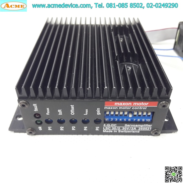 Brush DC Drive Maxon รุ่น 4-Q-DC, LSC 30/2, 30V, 2A & Motor 147509 + Gear swiss made