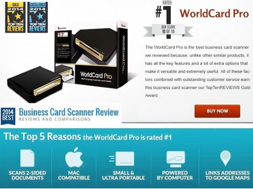 เครื่องสแกนนามบัตร PenPower รุ่น WorldCard Pro (ใช้ได้ทั้ง Windows และ Mac)