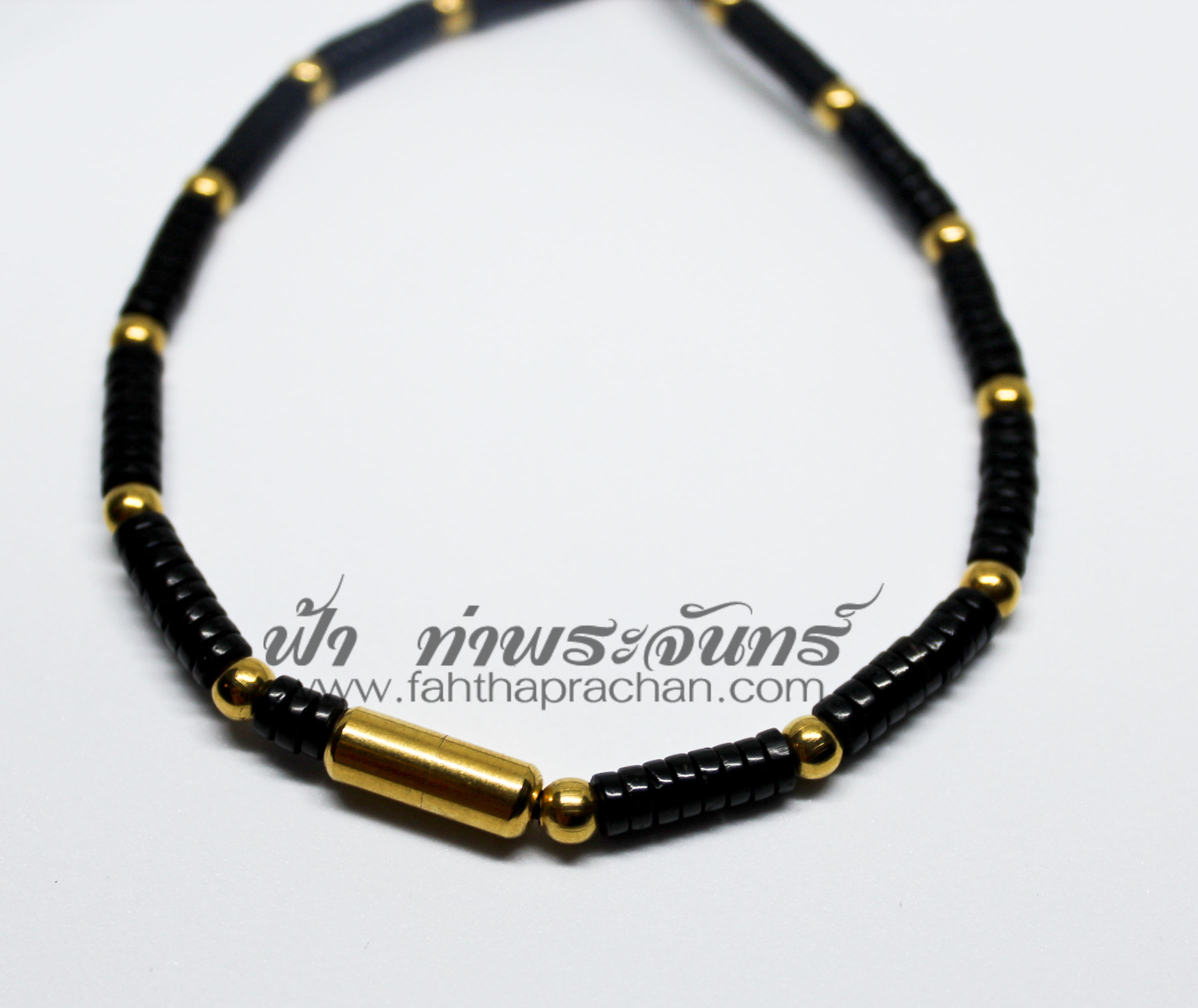 สร้อยกะลาตาเดียว คั่นเม็ดประคำทองไมครอน ลูกเล่น 3 เม็ด