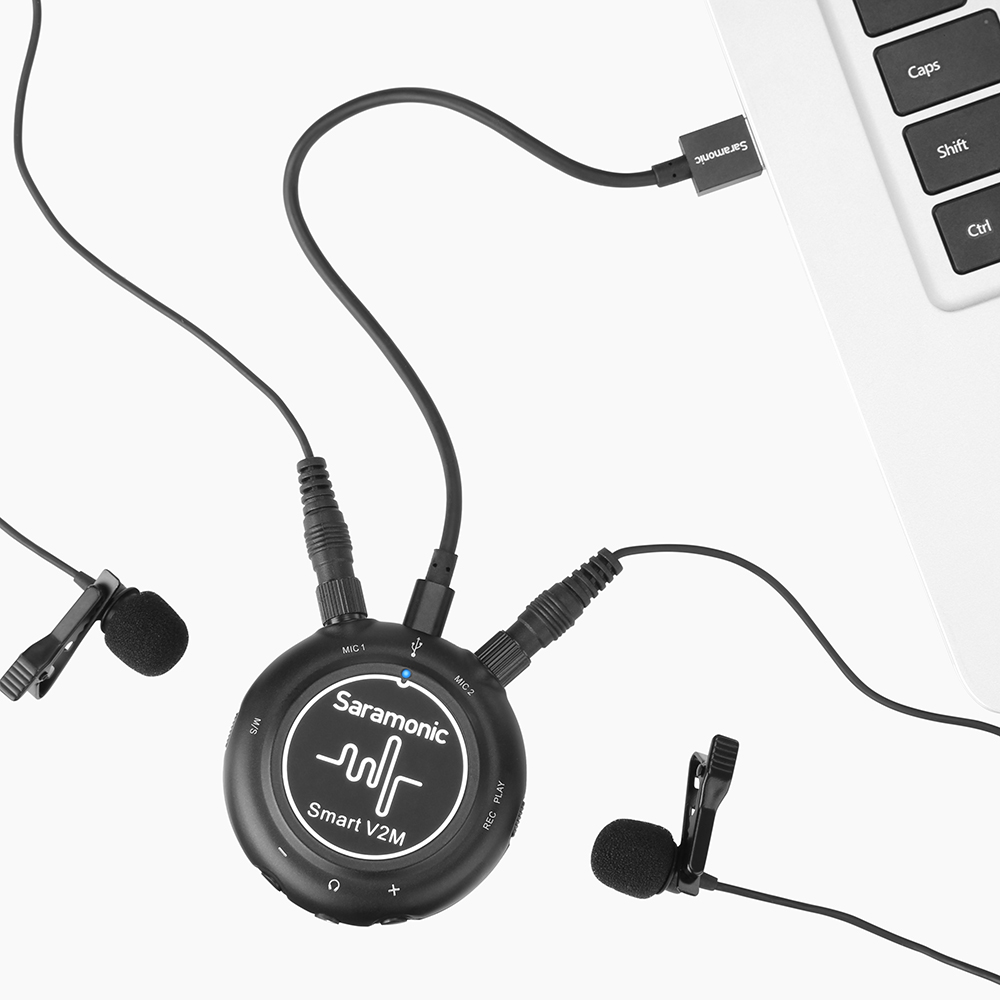 Saramonic Smart V2M Audio Interface with Dual Lavalier Microphone Kit รับประกันศูนย์ไทย 1 ปี