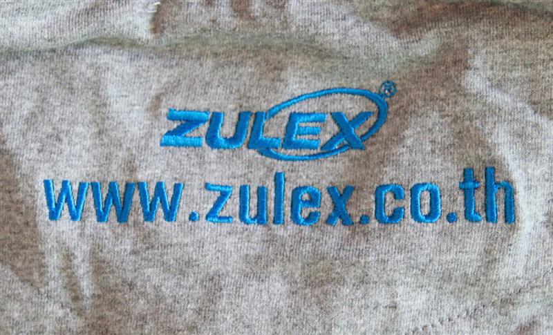 ตัวอย่างงานปัก เสื้อบริษัท ZULEX