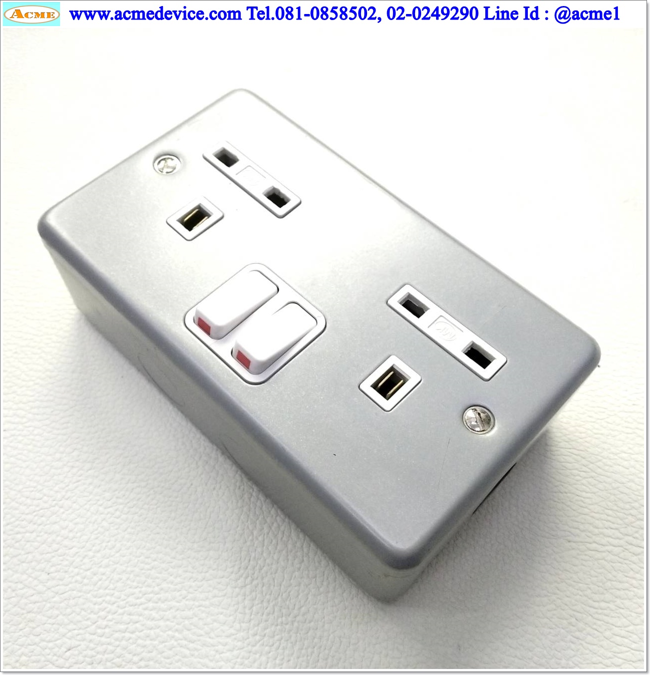 Switched Socket MK รุ่น 2 Gang DP metalclad