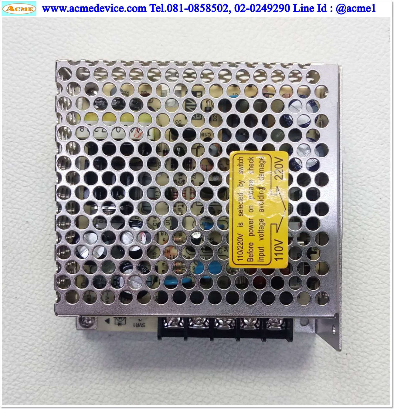 Power Supply Mean Well รุ่น S-15-5, 5V, 3A, 100/200V