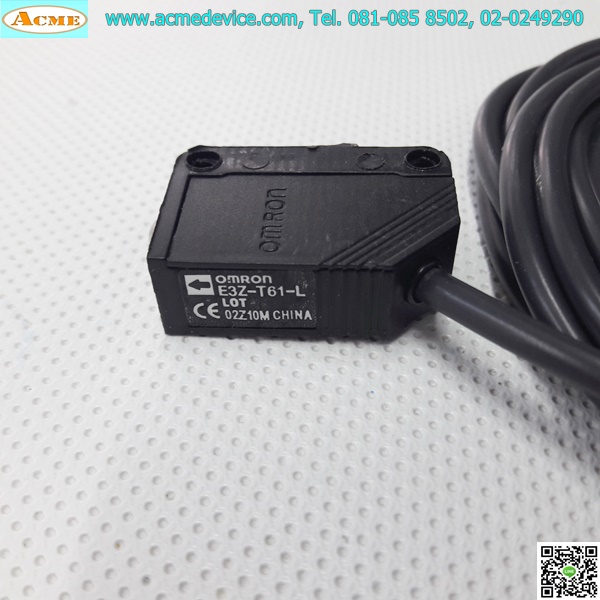 Photoelectric Omron รุ่น E3Z-T61-L + E3Z-T61-D, ระยะ 15M, NPN, Dark-ON / Light-ON, (รับ-ส่ง)