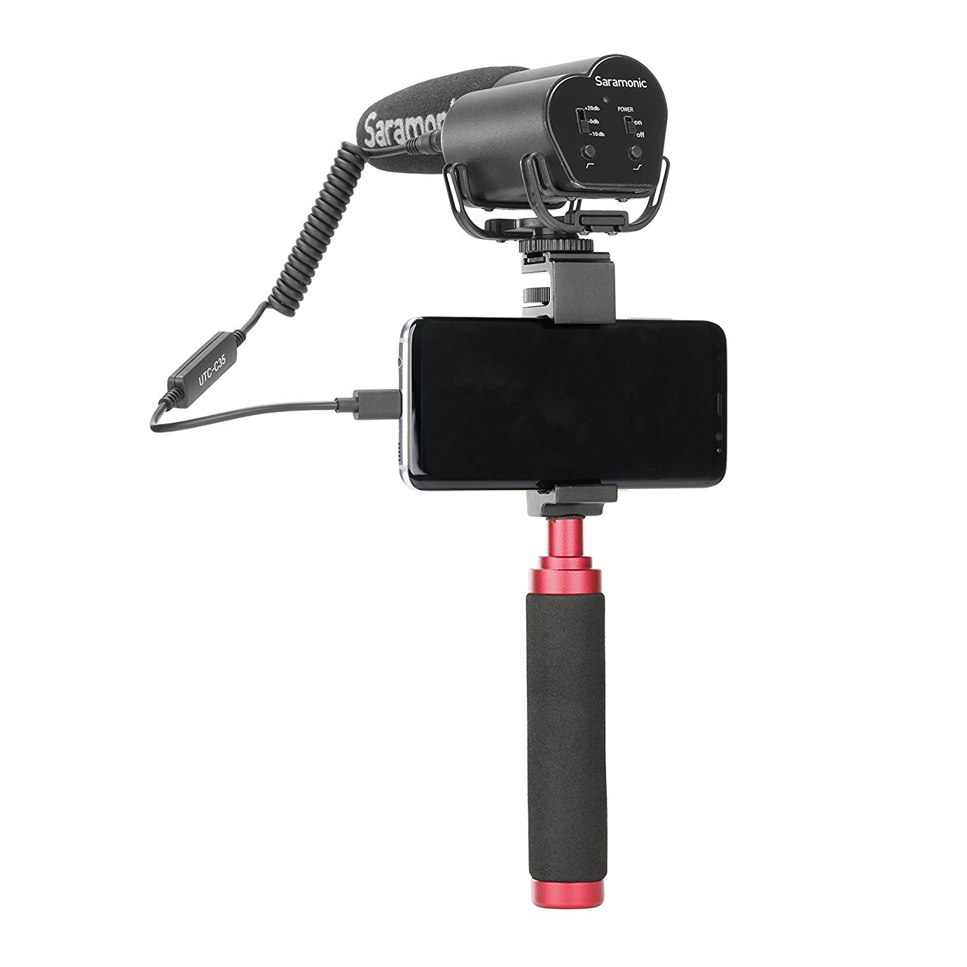 Saramonic UTC-C35 Locking 3.5mm Male Jack to USB Type-C Connector for Samsung Galaxy, LG, HTC Google Pixel, Google Nexus, Other USB C Type Smartphones รับประกันศูนย์ไทย 1 ปี