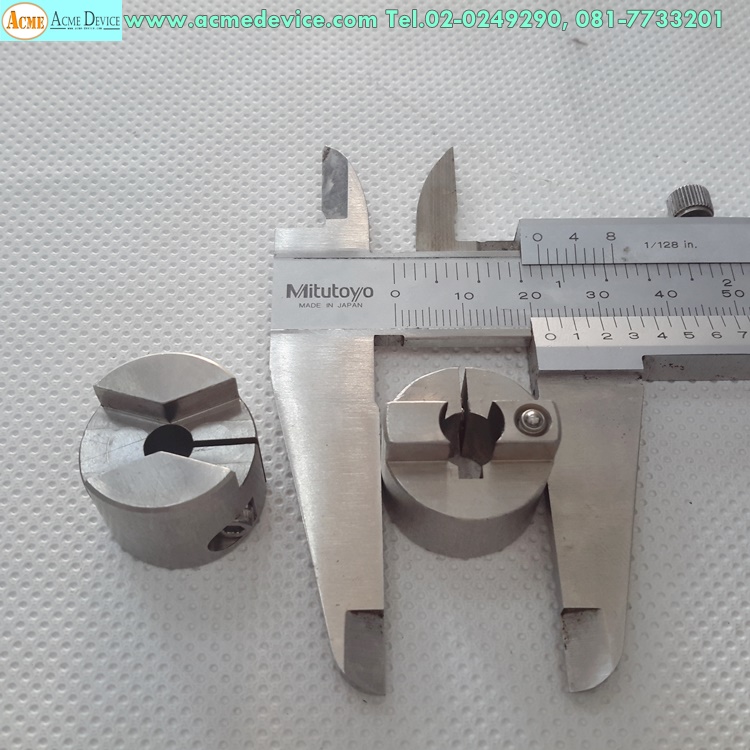 Coupling ขนาด ID 6/8mm, OD 22mm, L 33mm, Stainless