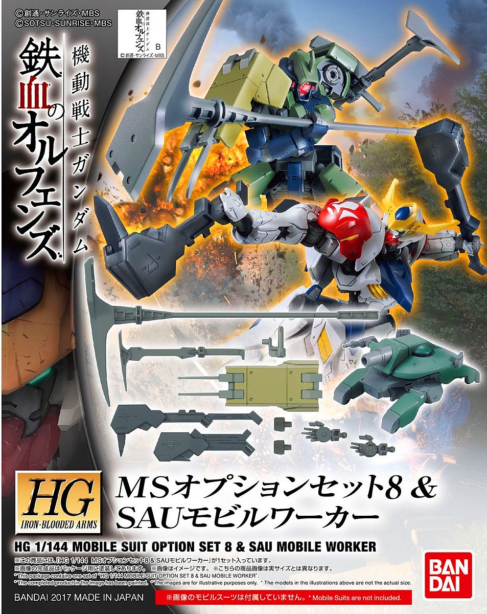 BANDAI HG 1/144 MS OPTION SET 8 & SAU MOBILE WORKER โมเดล กันดั้ม กันพลา PS TOYLAND HGIBO