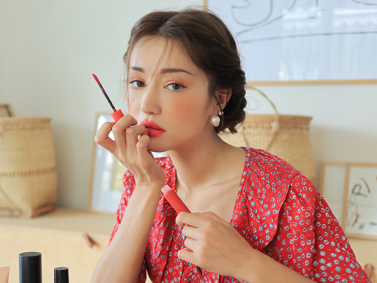 ลิปเนื้อเวลเวตแมท 3CE Velvet Lip Tint สีGentle Coral