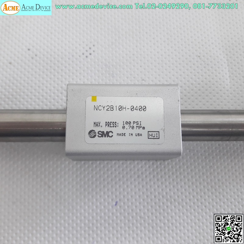 Rodless Cylinder SMC รุ่น NCY2B10H-0400, Bore 10 mm., Stroke 100 mm.