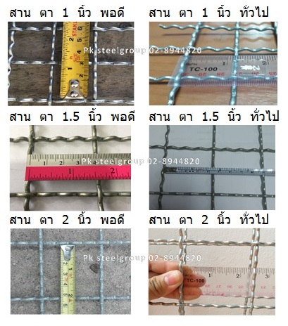 ขนาดลวดตาข่ายสาน ขนาดลวดตาข่ายสาน