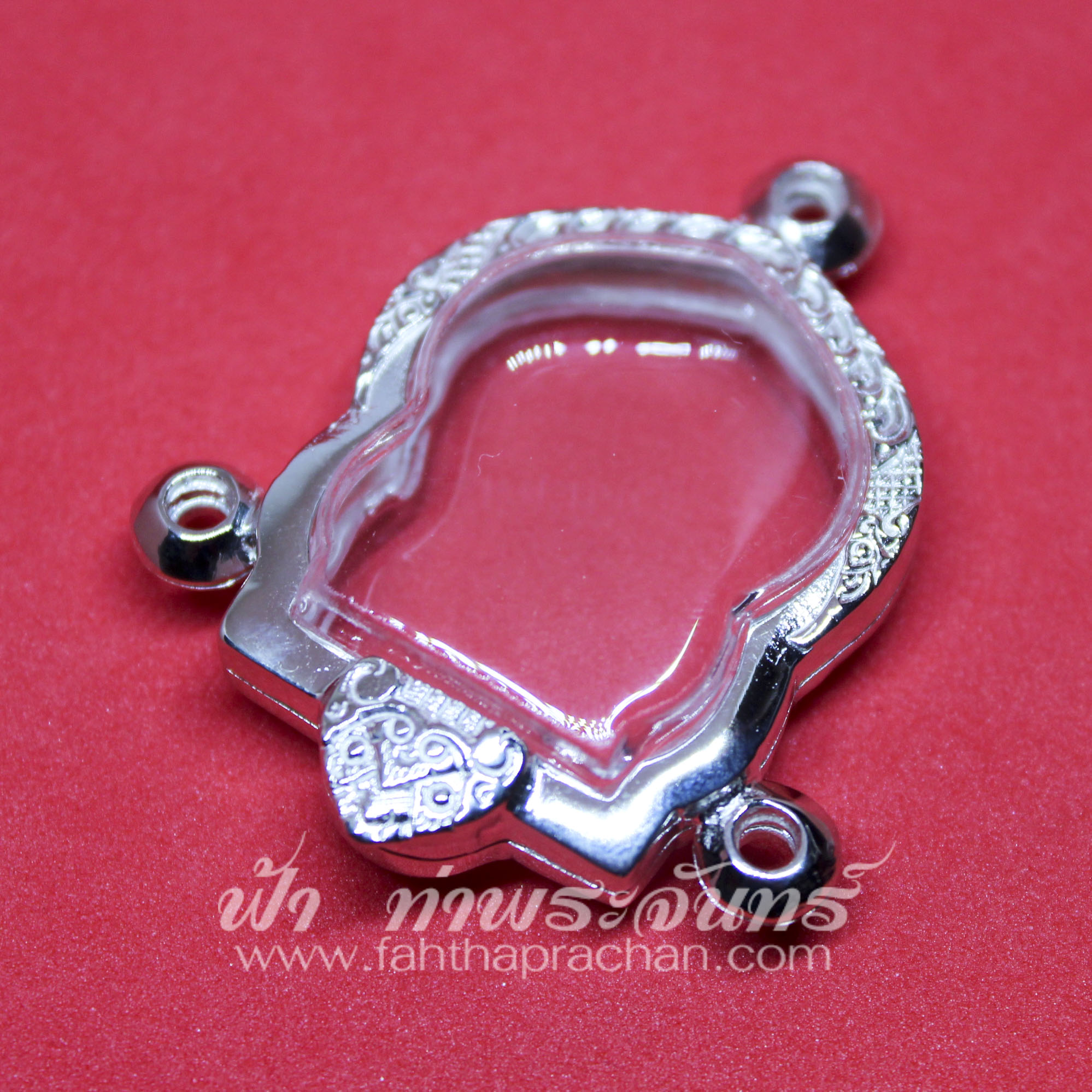 ตลับเหรียญเสมาปู่ทวด เงินขัดเงา สามห่วง