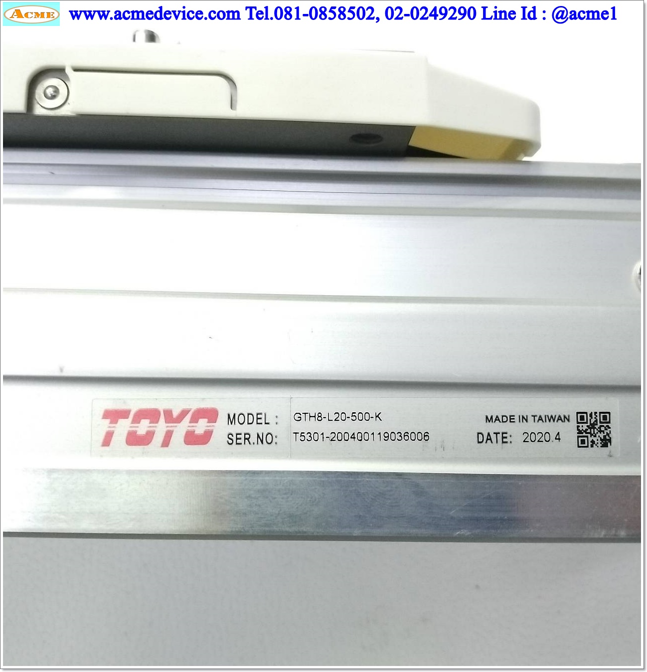 แกนสำเร็จรูป Ball Screw Toyo รุ่น GTH8-L20-500-K, ขนาด 80 x 760 mm., แกนโต 15 mm, Stroke 500 mm., Pit 20 mm. (R)