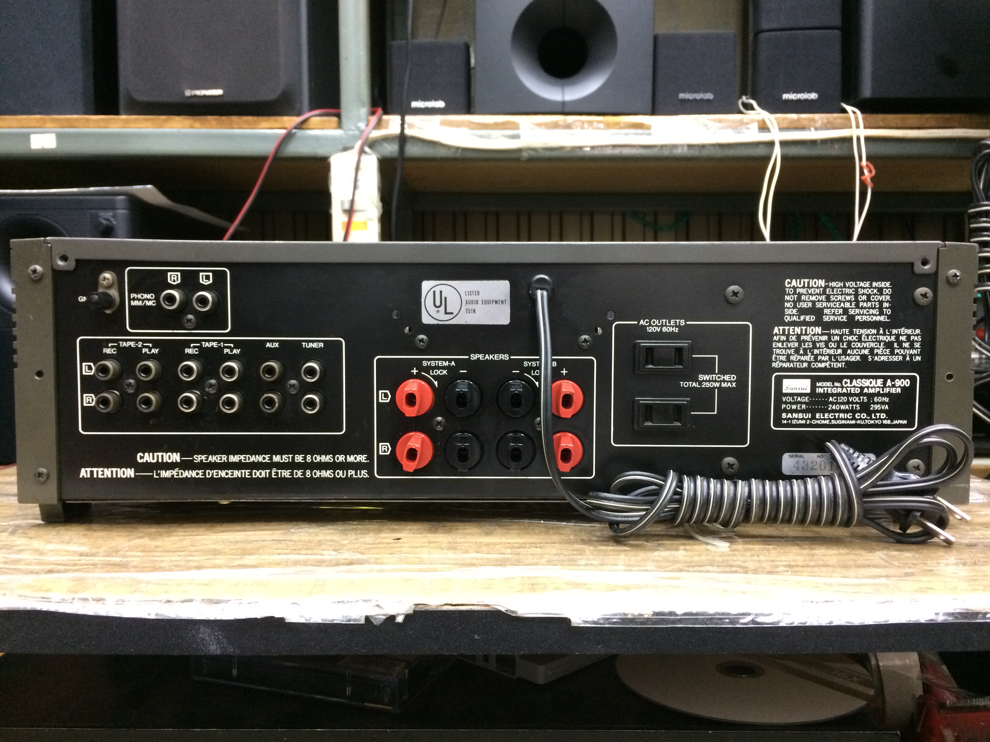 Sansui Classique A-900 Integrated DC Servo Stereo Amplifier (ไฟ110V)