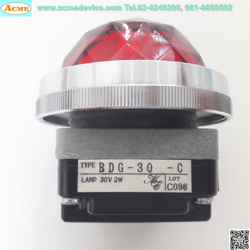 Lamp รุ่น BDG-30-C, 30V, 2W, 30 mm.