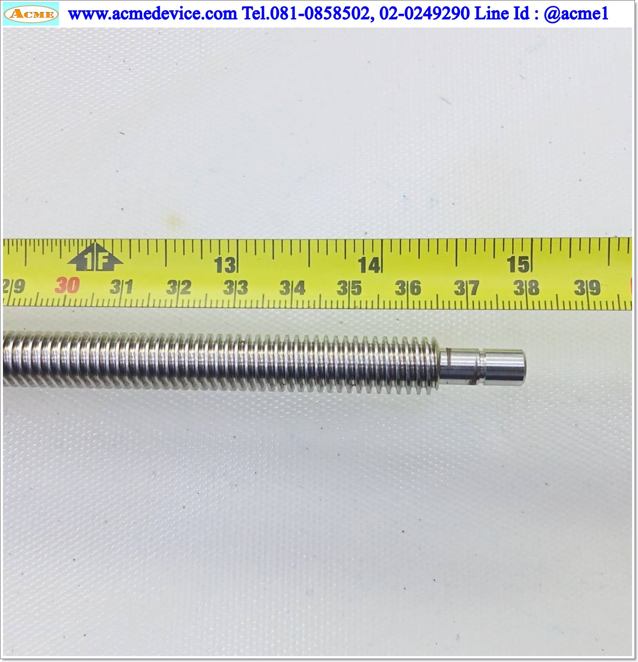 Lead Screw Kla Tencor รุ่น 418609, ขนาดเพลา 10 x 380 mm., Stroke 260 mm., Pit 2 mm.